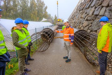 Verkehrsausschuss Städtebund Baustelle Traunbrücke