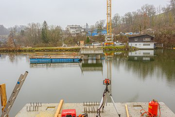 Einschwimmen Brücke