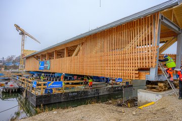 Einschwimmen Brücke