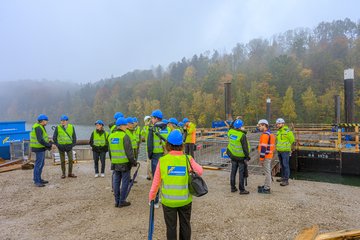 Verkehrsausschuss Städtebund Baustelle Traunbrücke