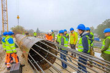 Verkehrsausschuss Städtebund Baustelle Traunbrücke