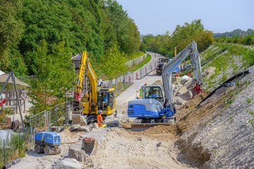 Spatenstich Traunbrücke